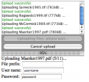 Screenshot Java Upload Widget